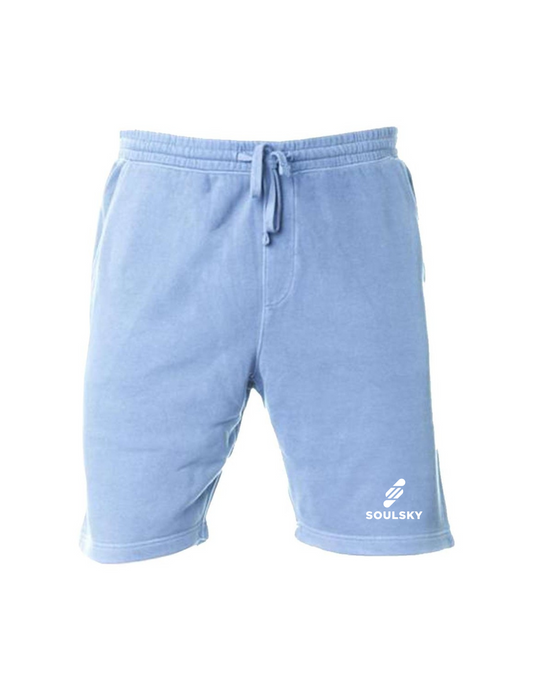 SOULSKY Men's Fleece Shorts (Light Blue)