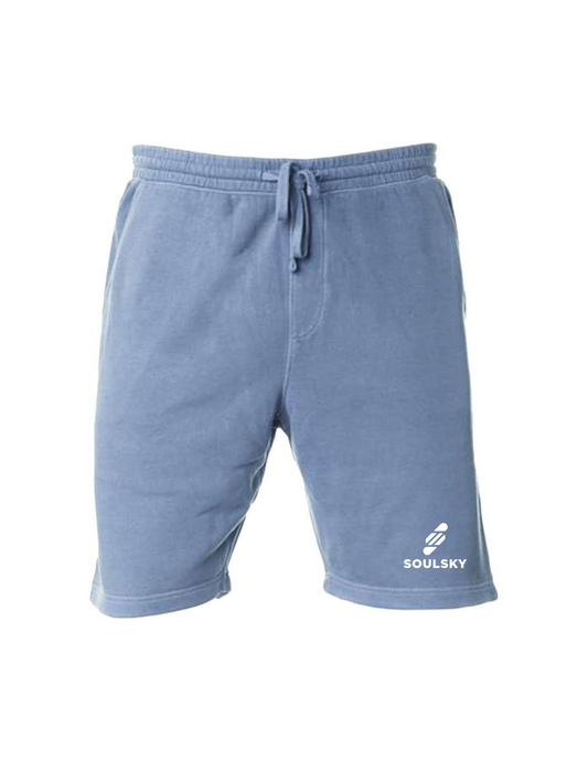 SOULSKY Men's Fleece Shorts (Medium Blue)