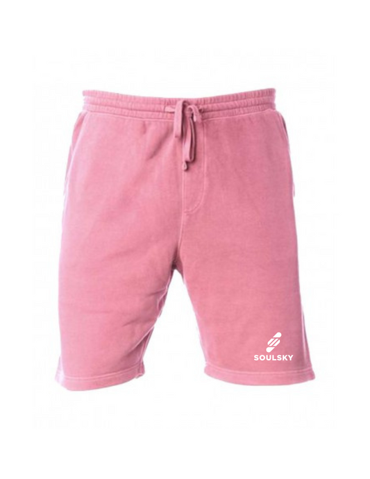 SOULSKY Men's Fleece Shorts (Pink)