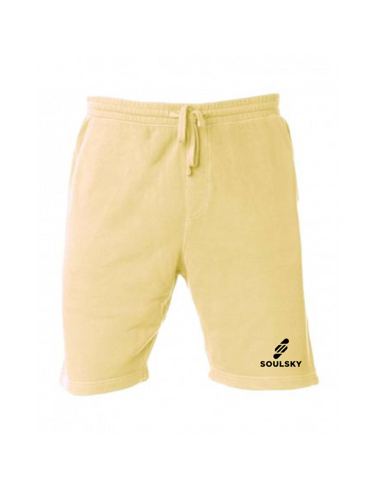 SOULSKY Men's Fleece Shorts (Yellow)