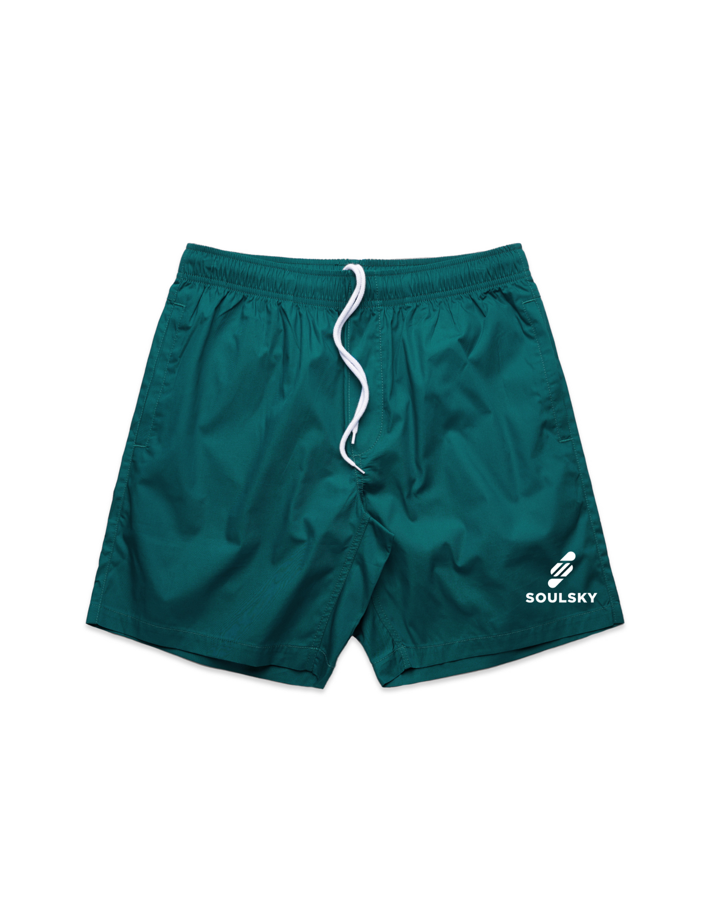 SOULSKY Men's Beach Shorts (Deep Green)