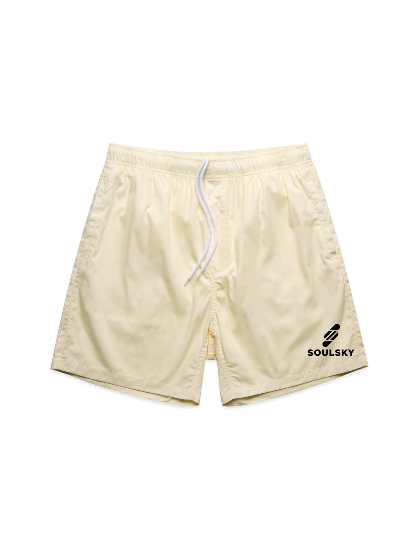 SOULSKY Men's Beach Shorts (Light Yellow)