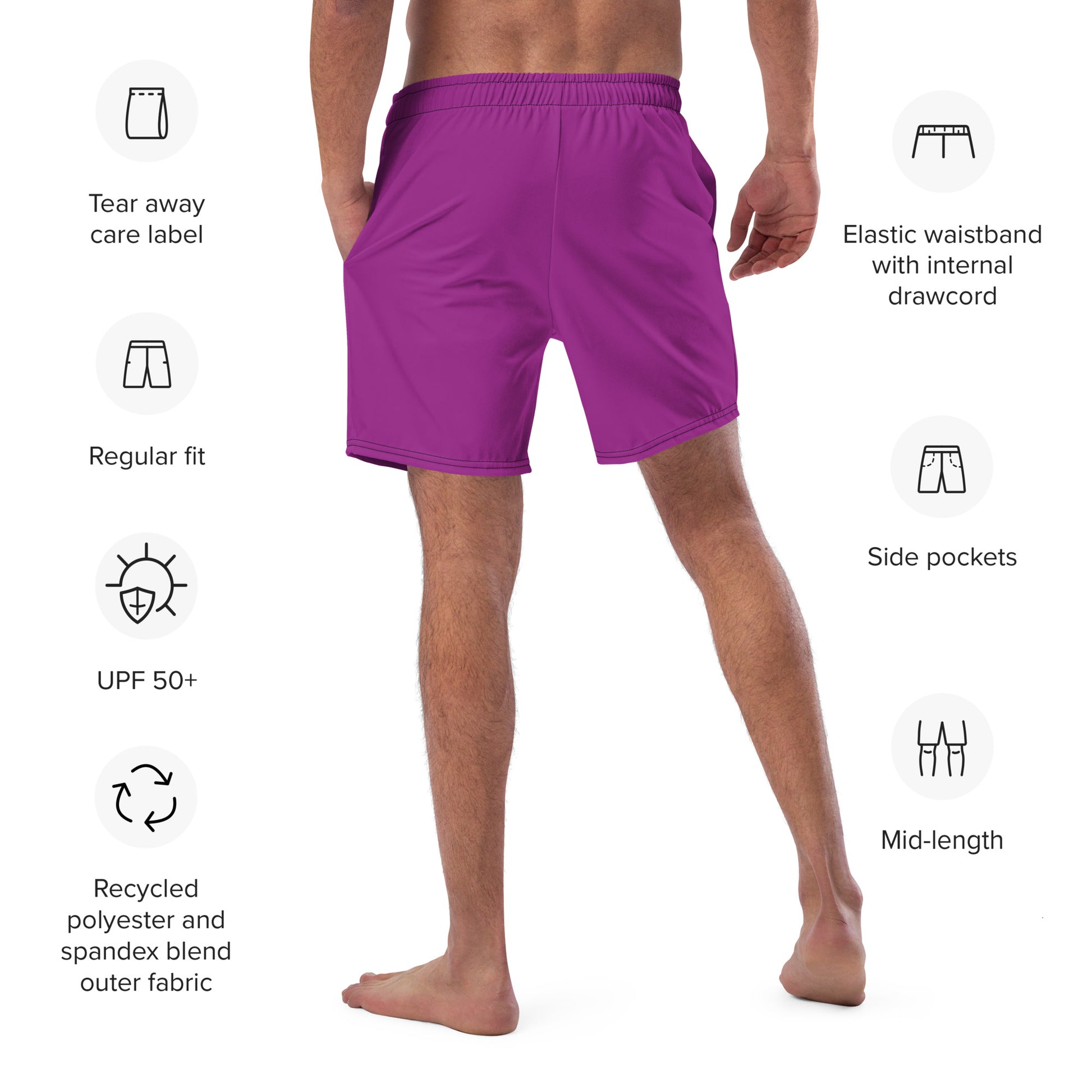 FOLLOW YOUR HEART Men's Swim Trunks - SOULSKY