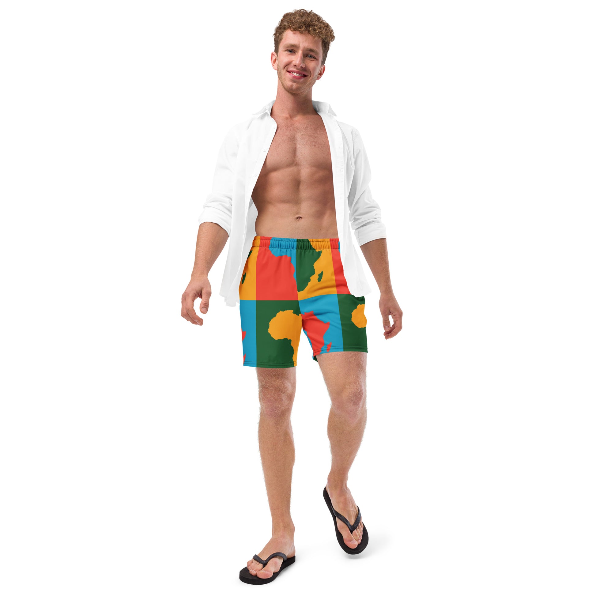 AFRICA WARHOL Men's Swim Trunks (Bright) - SOULSKY