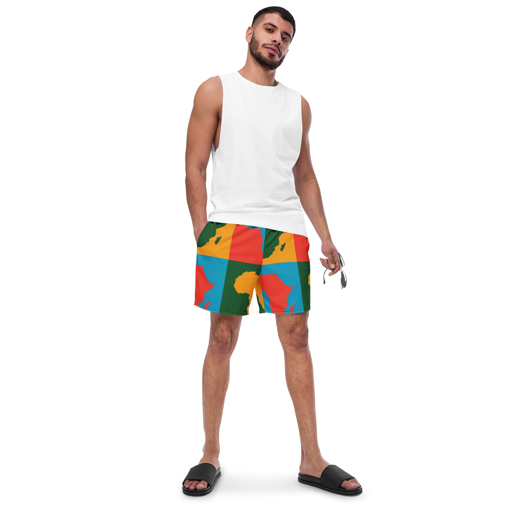 AFRICA WARHOL Men's Swim Trunks (Bright) - SOULSKY