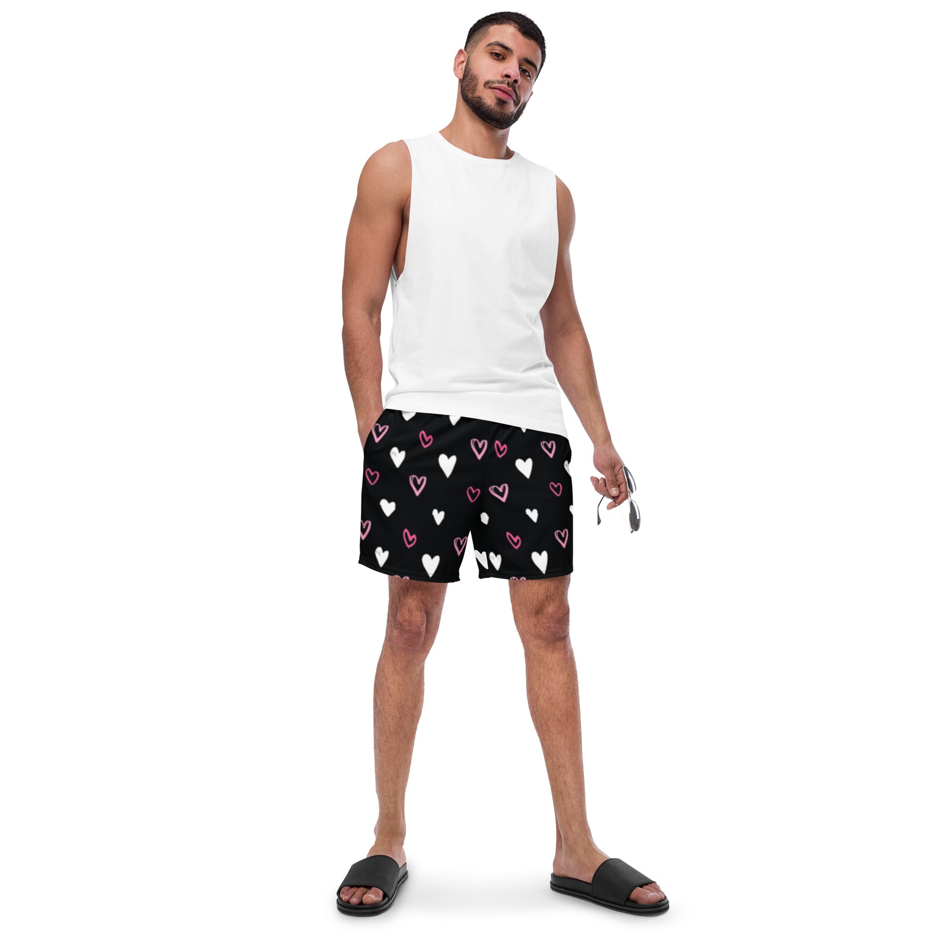 BE MY VALENTINE Men's Swim Trunks - SOULSKY