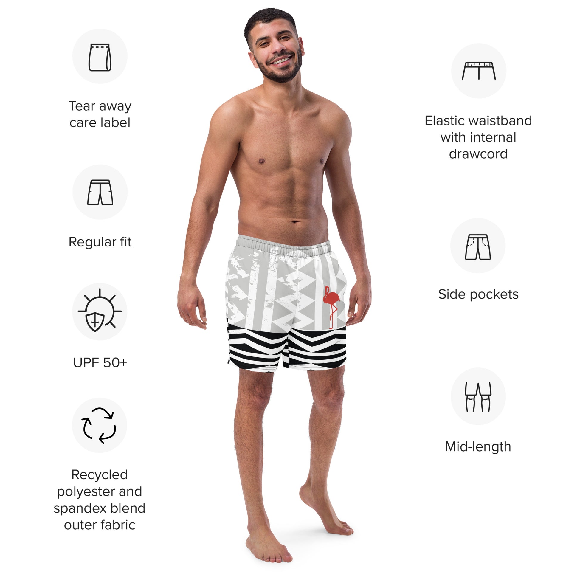 ONE STEP AT A TIME Swim Trunks - SOULSKY