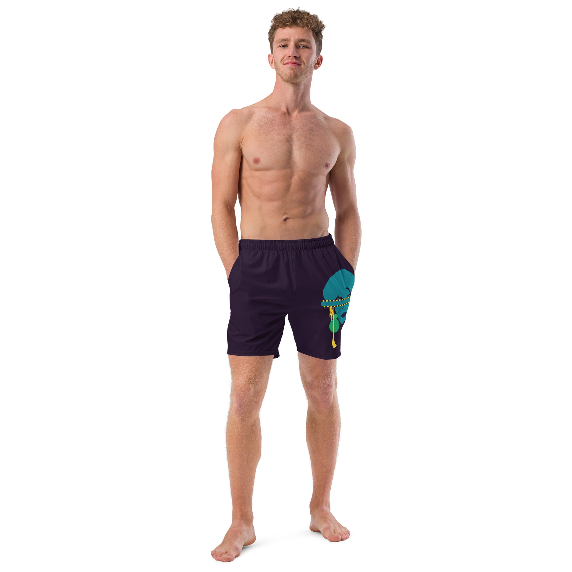 TRUTH SEEKER Men's Swim Trunks (Blue) - SOULSKY
