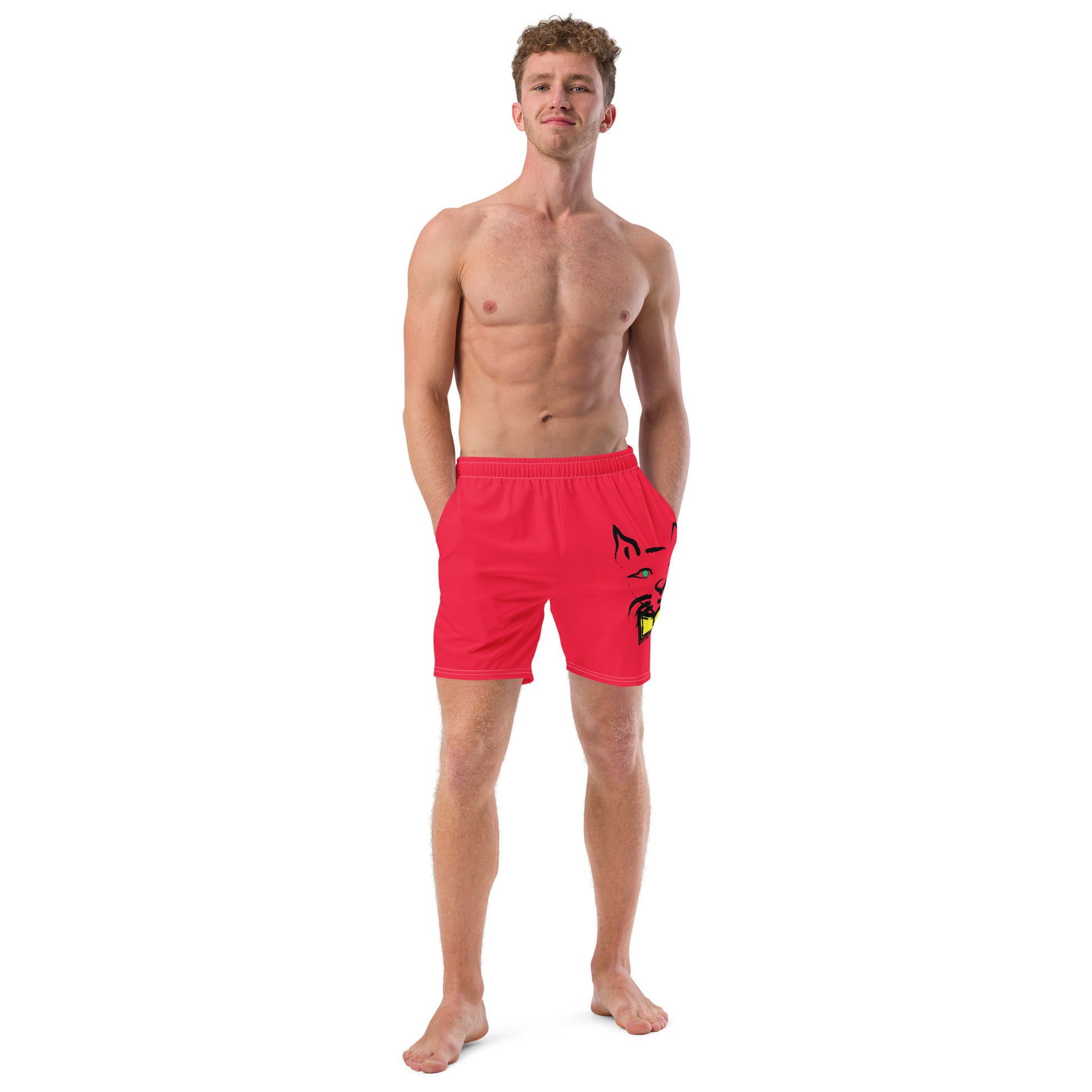 DAPPER CAT Men's Swim Trunks - SOULSKY