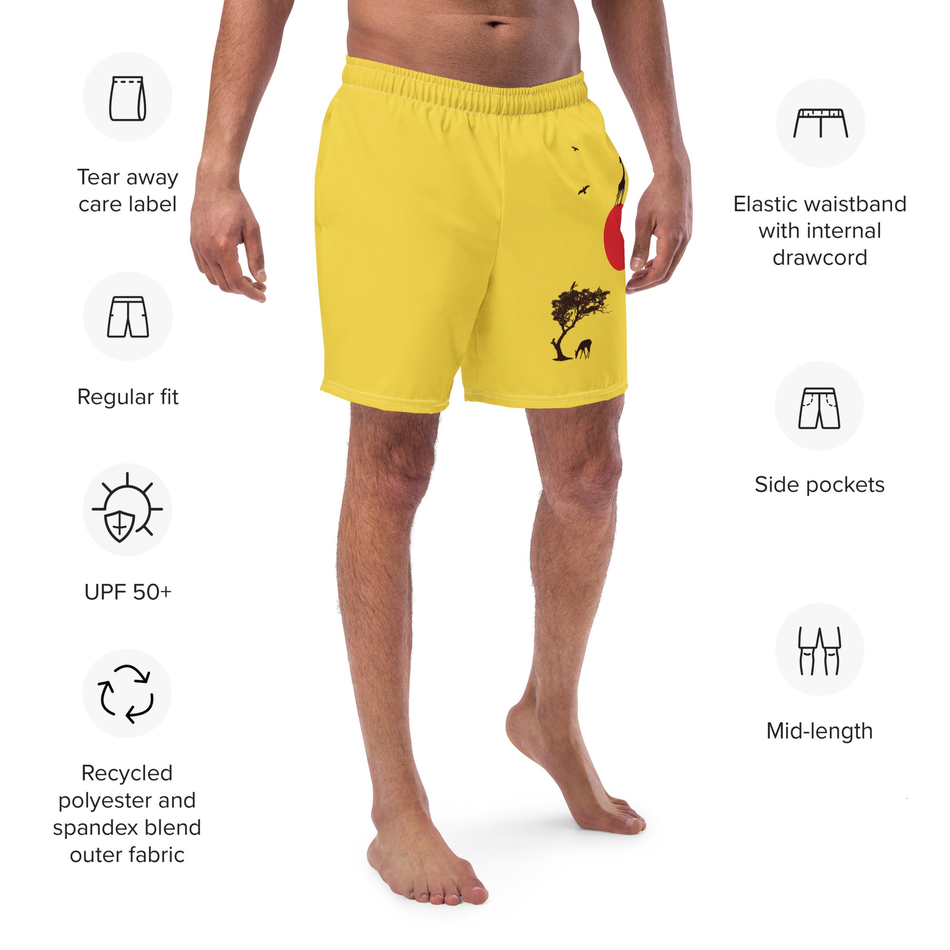 DREAM BIG Men's Swim Trunks - SOULSKY