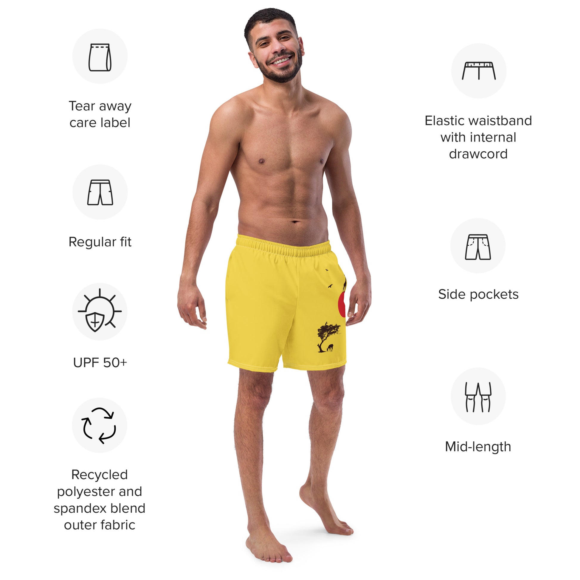 DREAM BIG Men's Swim Trunks - SOULSKY