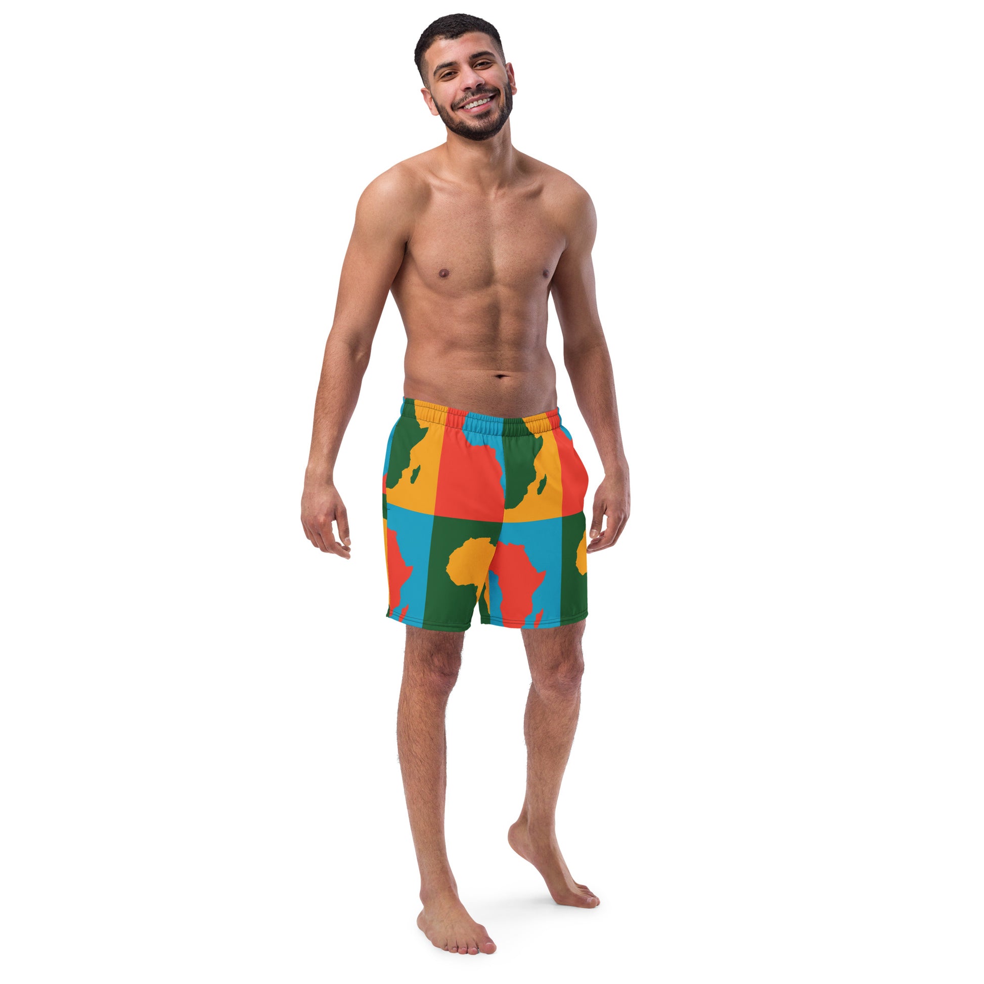 AFRICA WARHOL Men's Swim Trunks (Bright) - SOULSKY