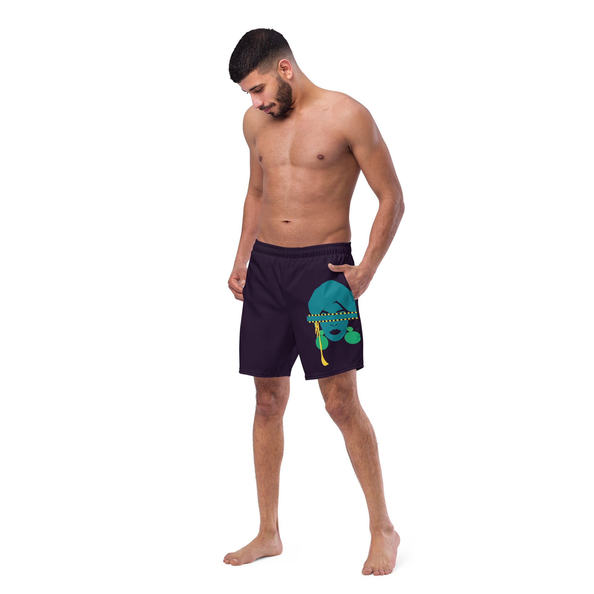 TRUTH SEEKER Men's Swim Trunks (Blue) - SOULSKY