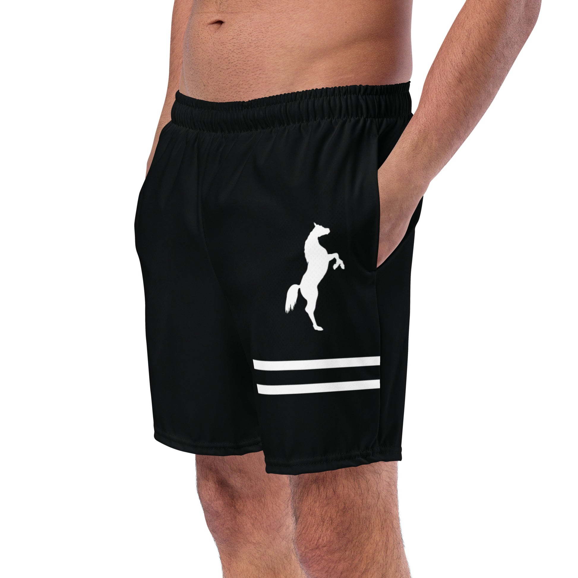 ELEVATE Men's Swim Trunks (Black) - SOULSKY