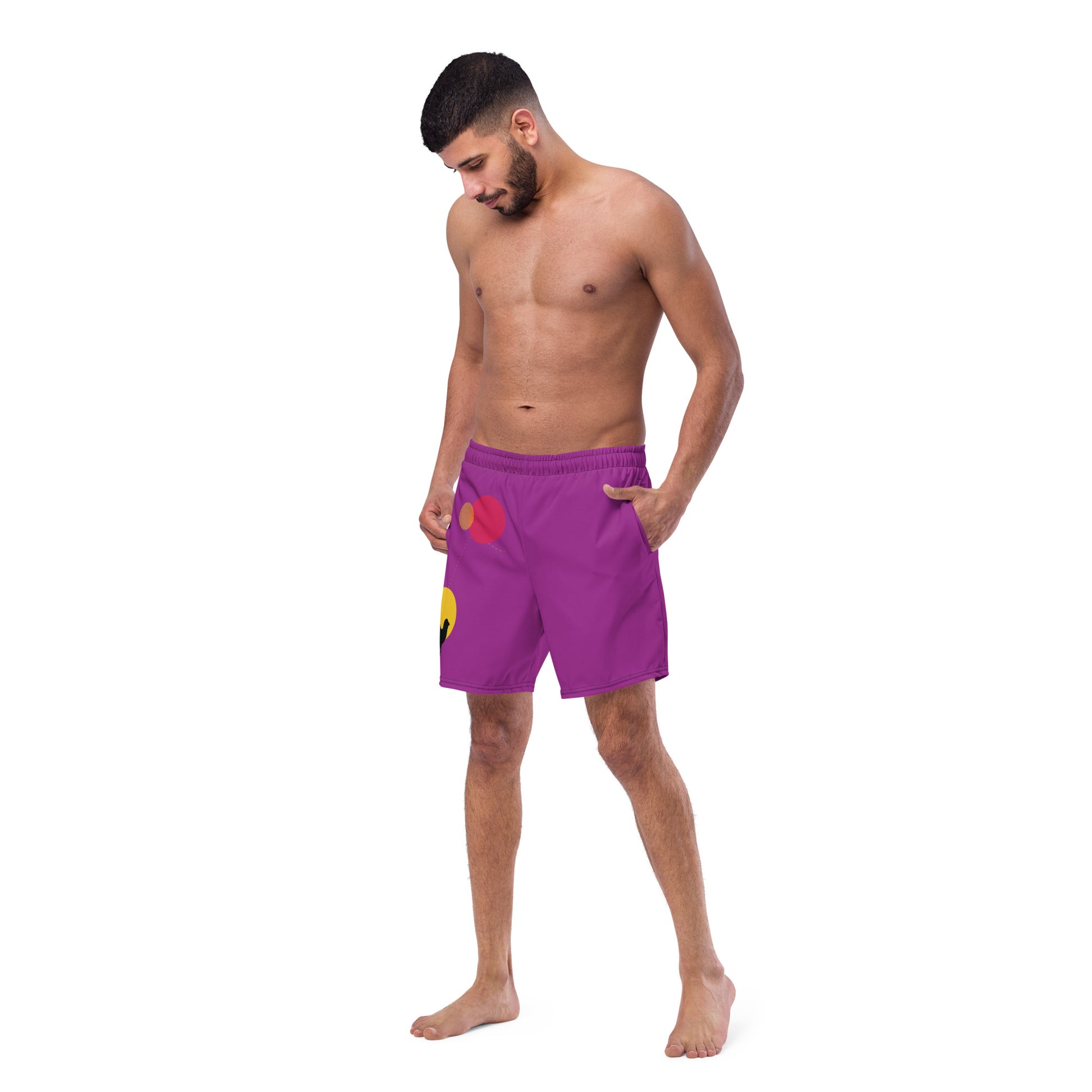FOLLOW YOUR HEART Men's Swim Trunks - SOULSKY