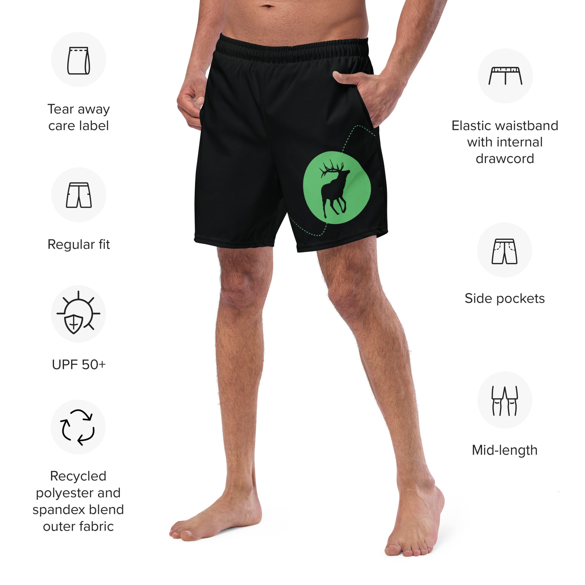 KEEP LOOKING AHEAD Men's Swim Trunks - SOULSKY