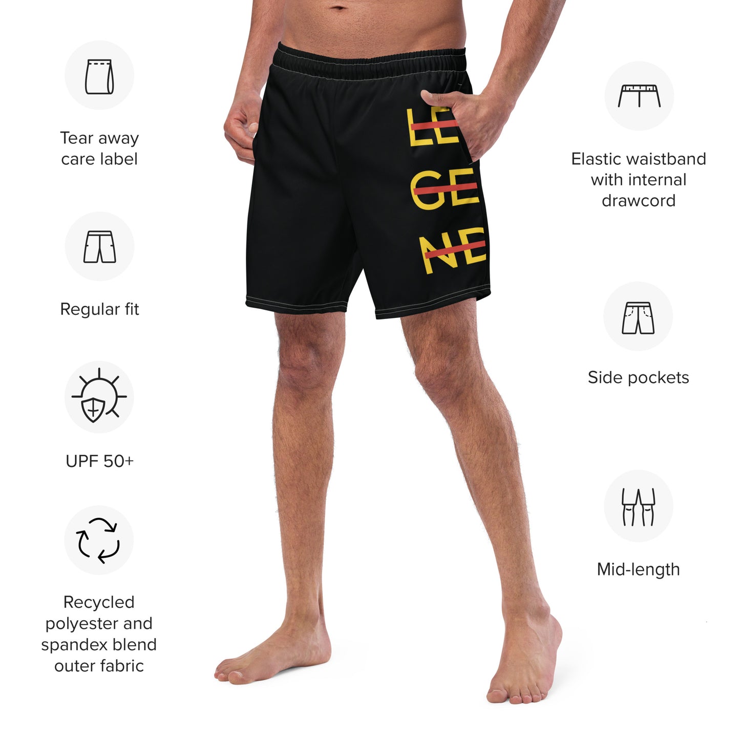 LEGEND Men's Swim Trunks
