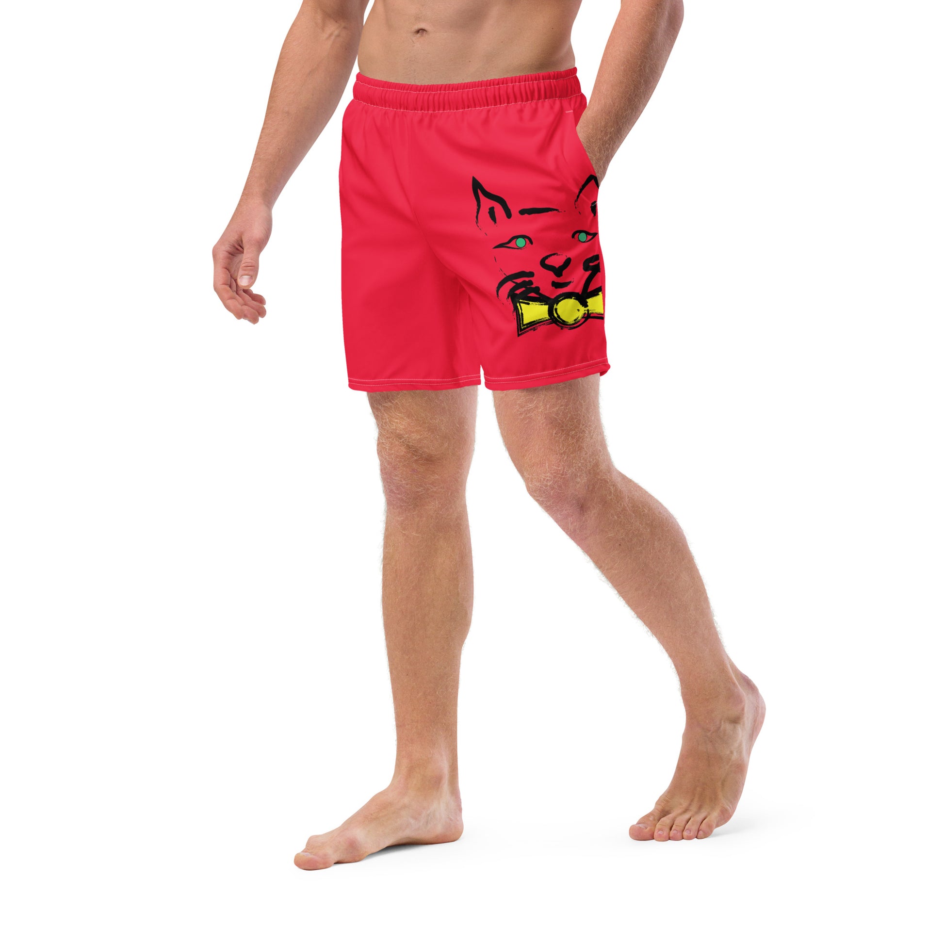 DAPPER CAT Men's Swim Trunks - SOULSKY