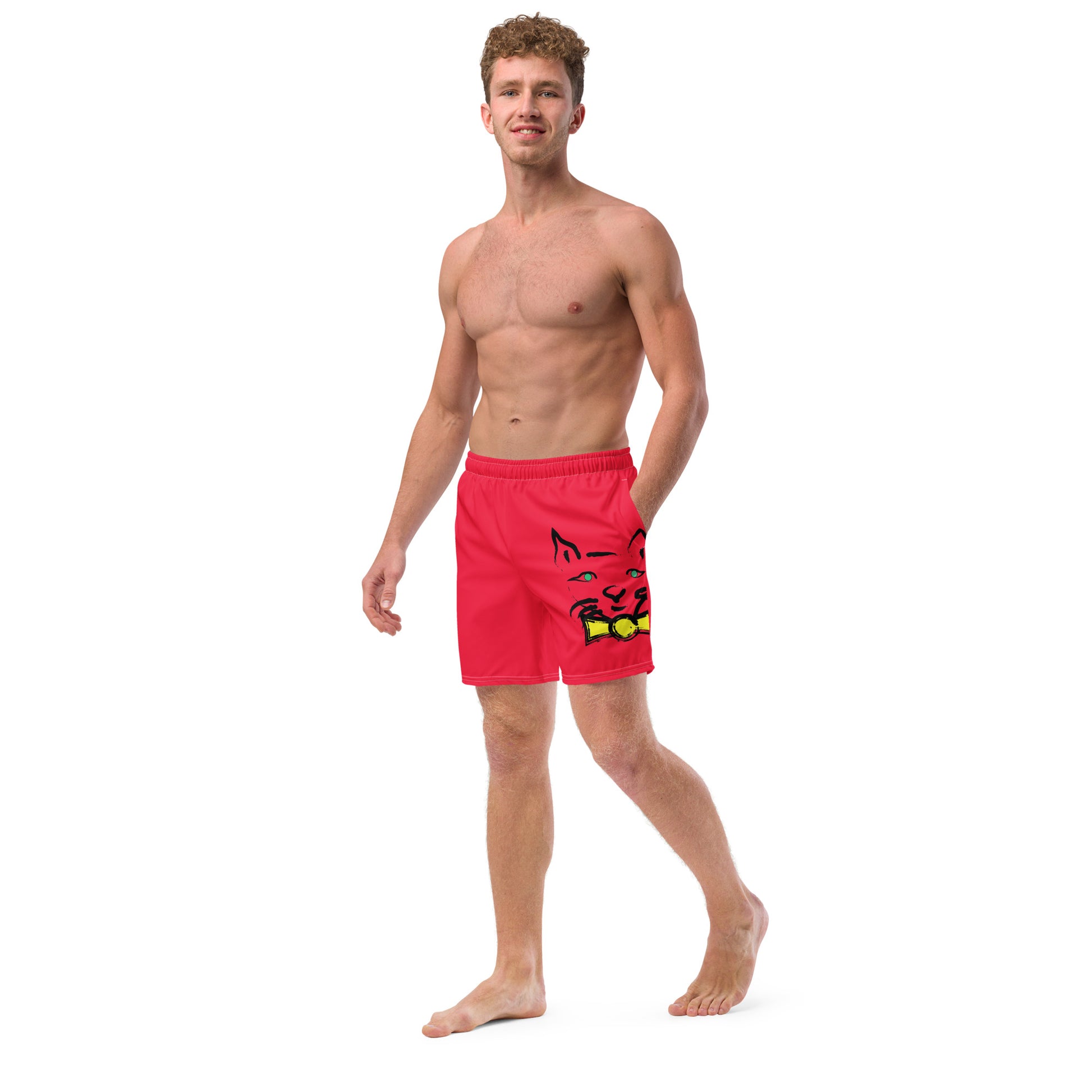 DAPPER CAT Men's Swim Trunks - SOULSKY