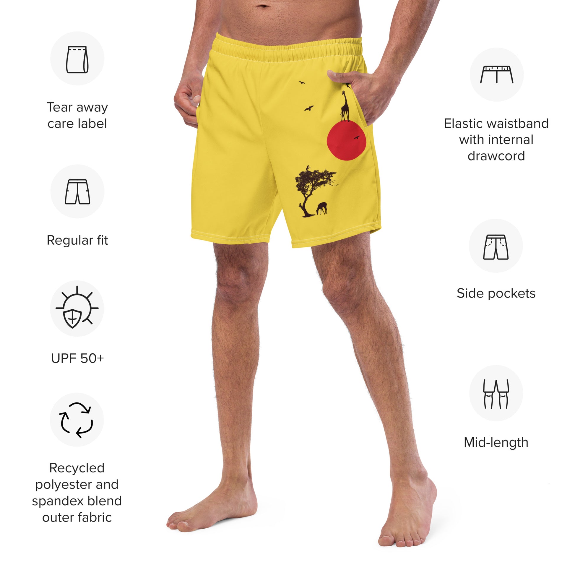 DREAM BIG Men's Swim Trunks - SOULSKY