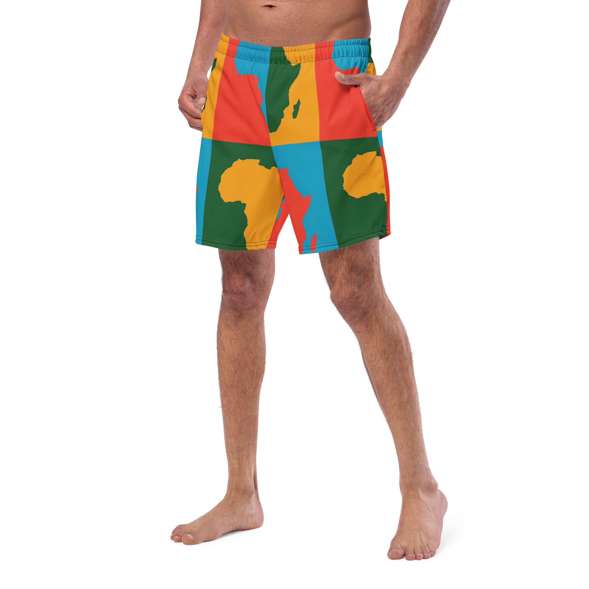 AFRICA WARHOL Men's Swim Trunks (Bright) - SOULSKY