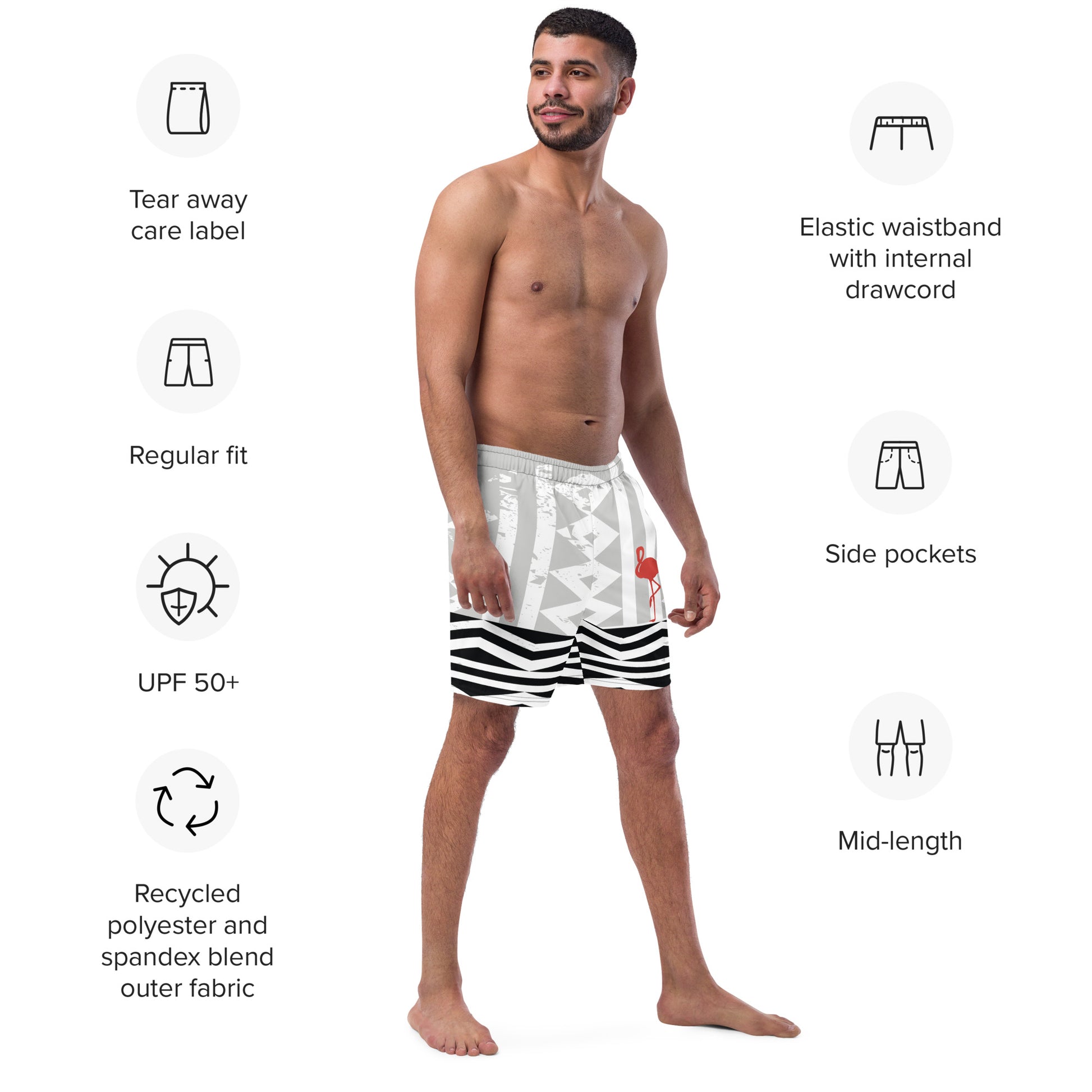 ONE STEP AT A TIME Swim Trunks - SOULSKY