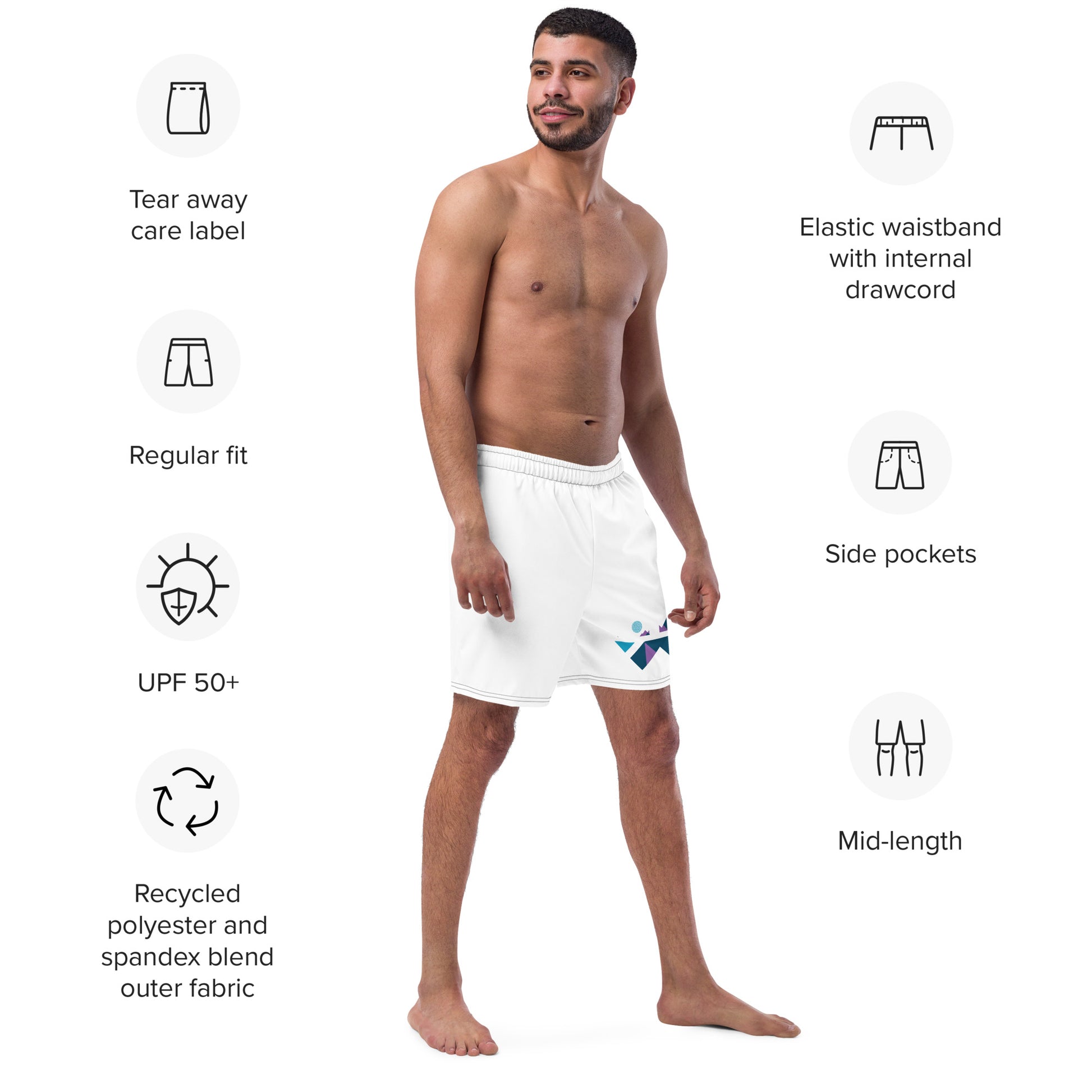 MOUNTAIN TOP Men's Swim Trunks - SOULSKY