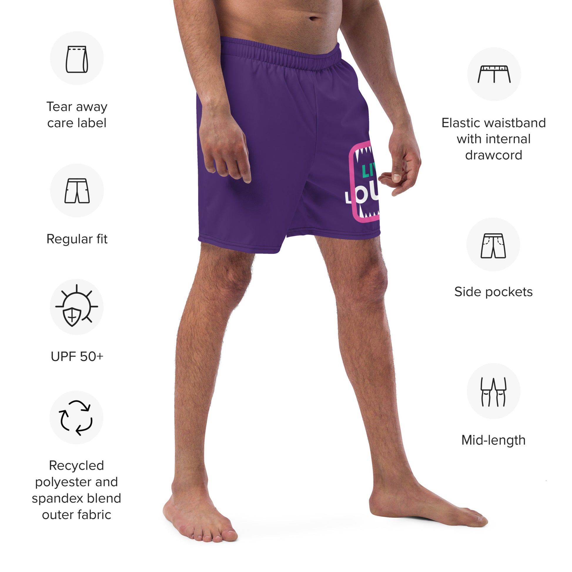 LIVE LOUD Men's Swim Trunks - SOULSKY