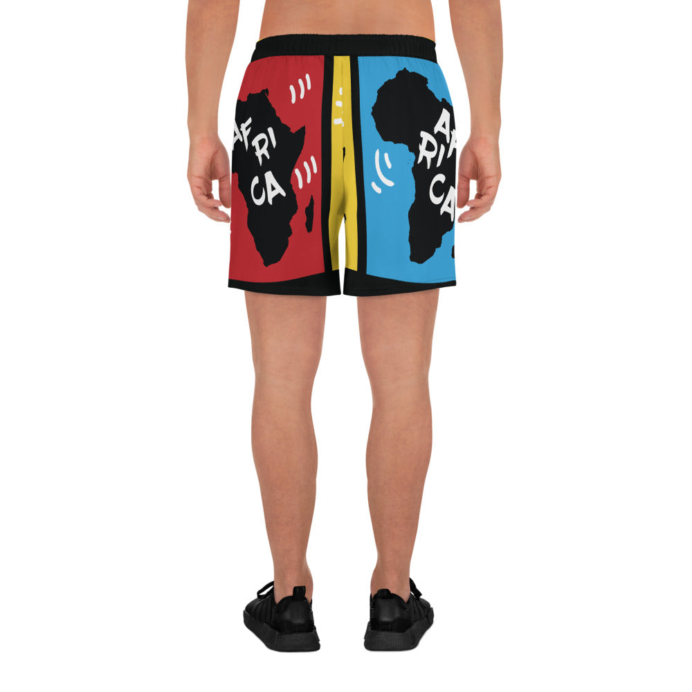 AFRICA PRIMARY All-Over Print Unisex Athletic Long Shorts