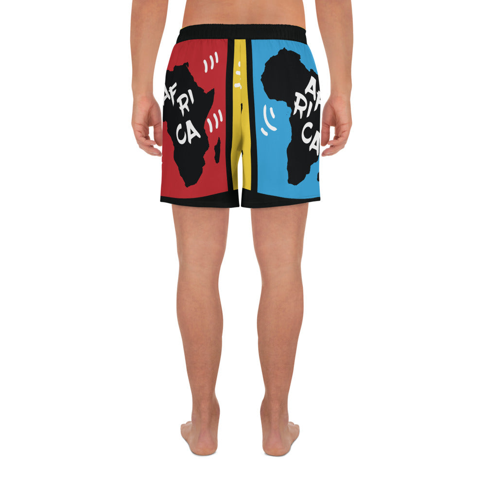 AFRICA PRIMARY All-Over Print Unisex Athletic Long Shorts