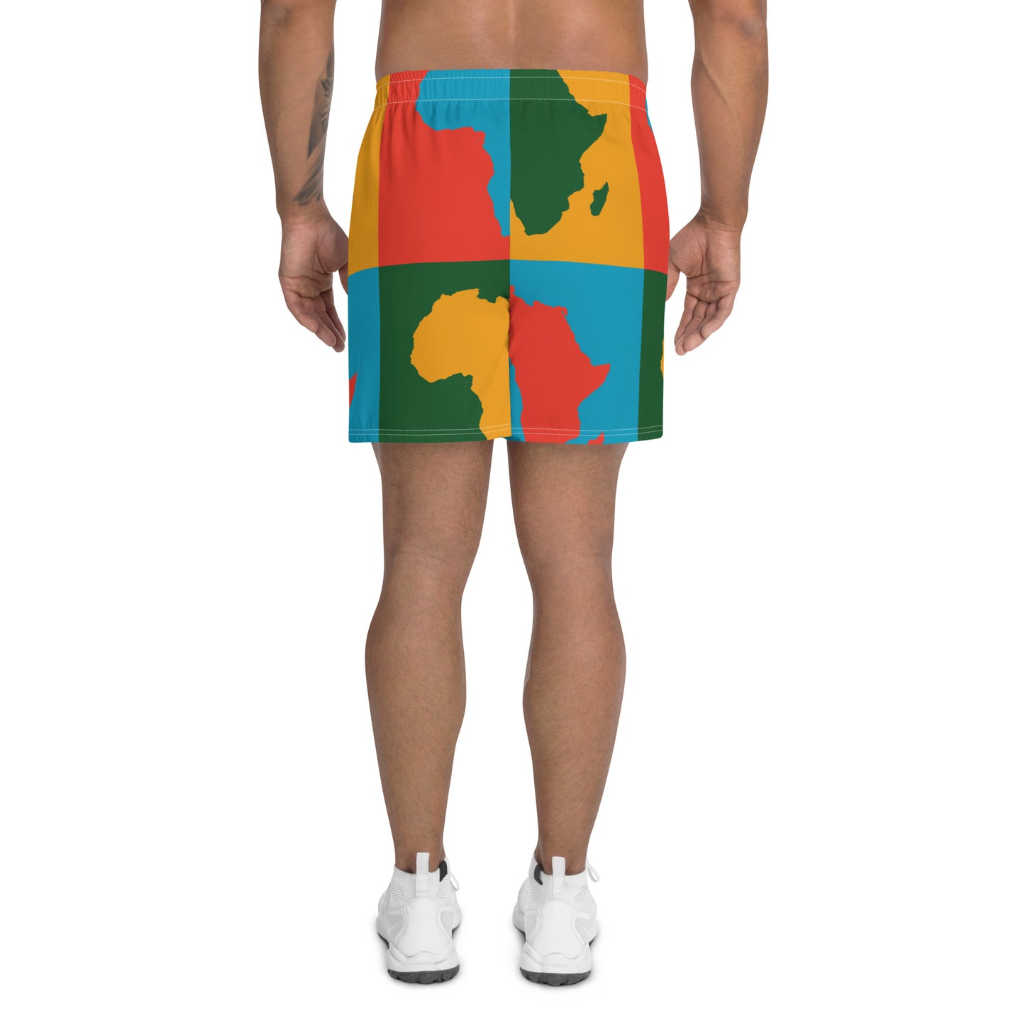 AFRICA WARHOL All-Over Print Unisex Athletic Long Shorts (Bright)