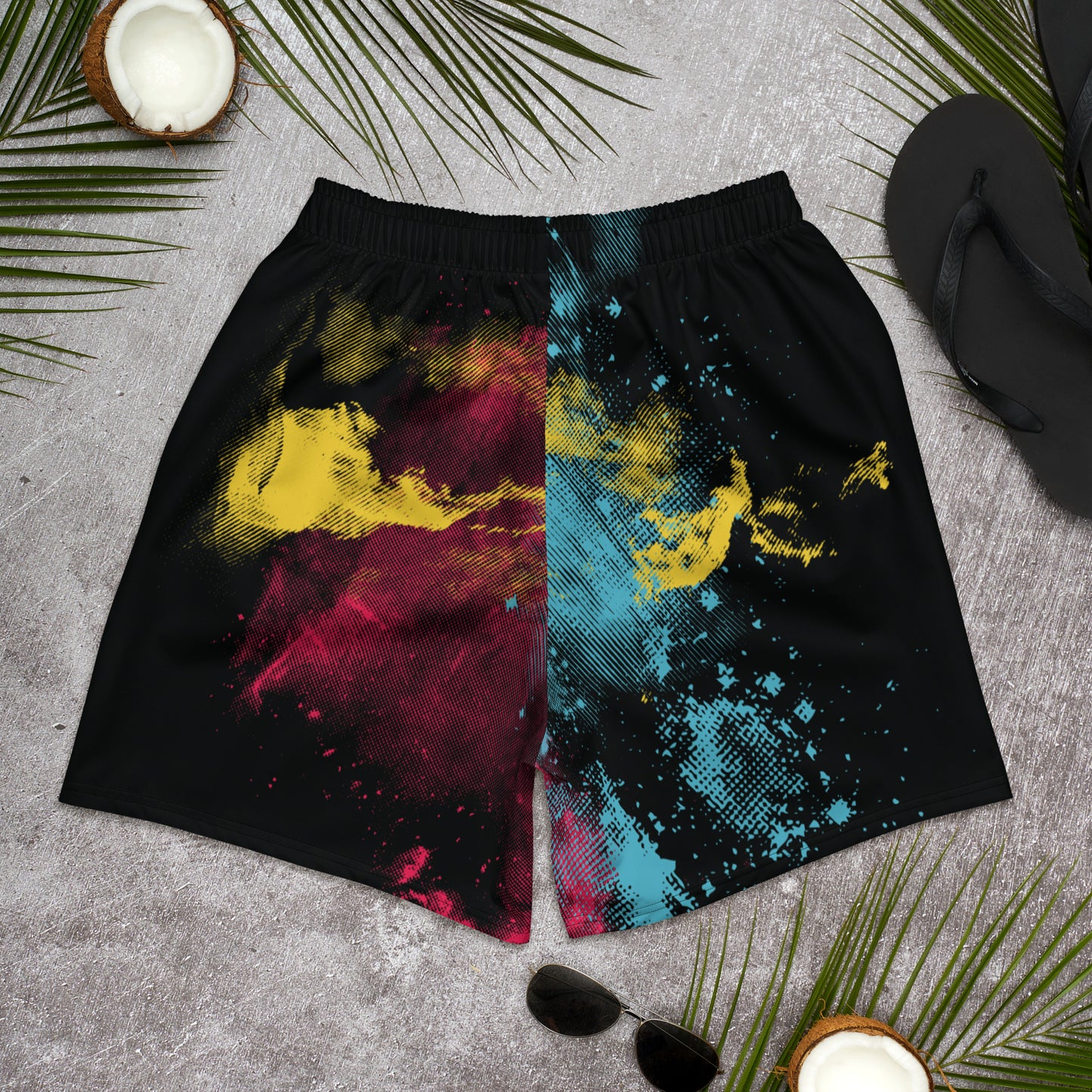 STARBURST All-Over Print Unisex Athletic Long Shorts (Midnight)