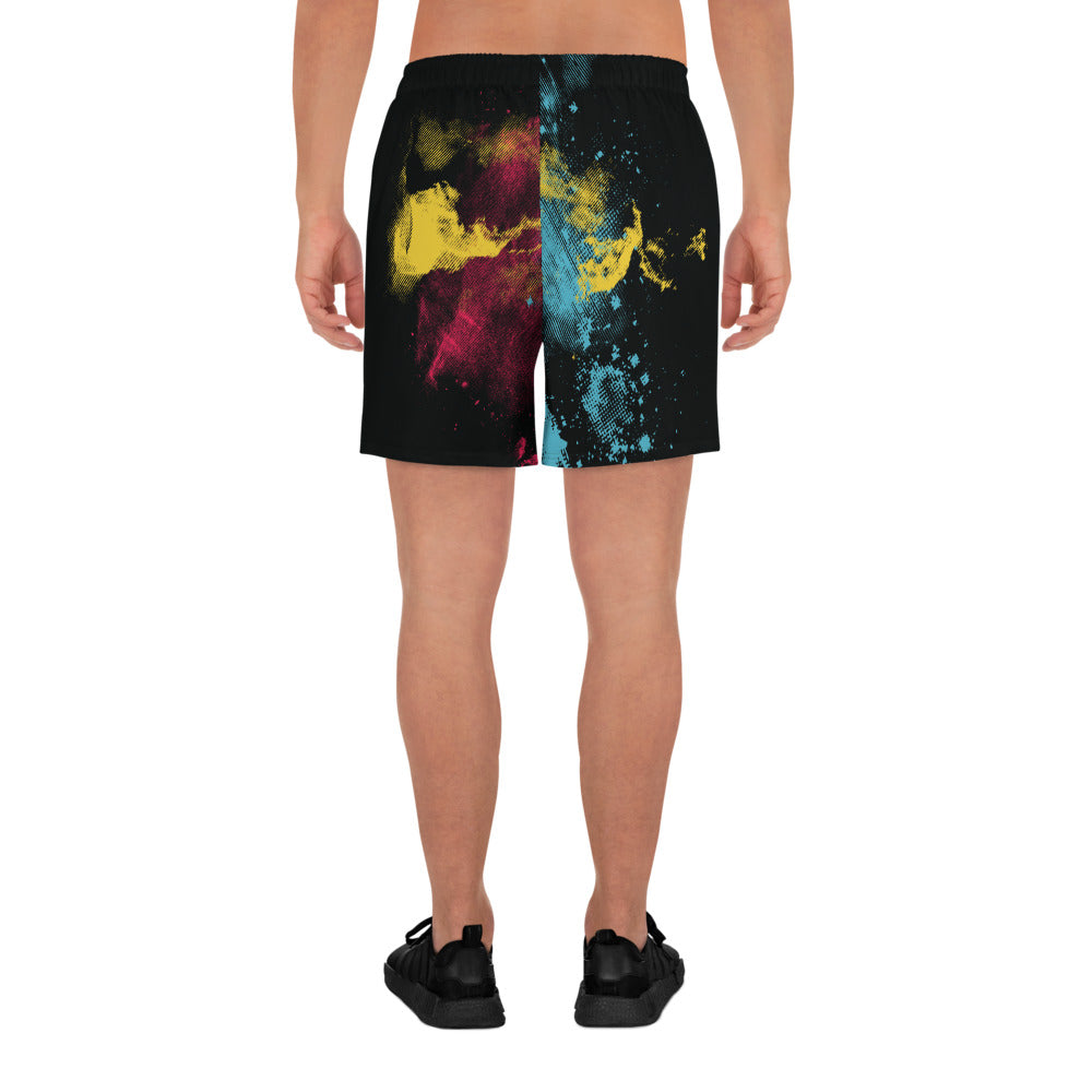 STARBURST All-Over Print Unisex Athletic Long Shorts (Midnight)