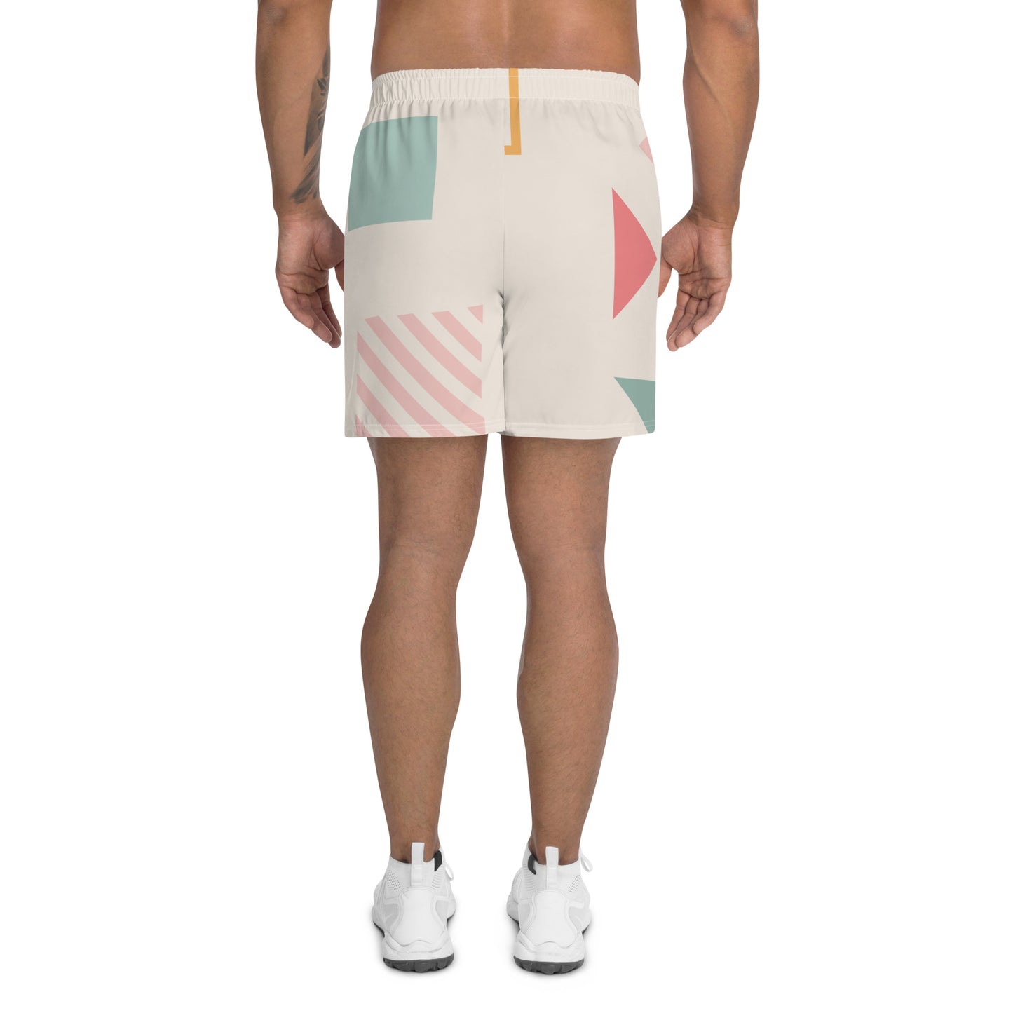 UNIQUE All-Over Print Unisex Athletic Long Shorts (Cream)