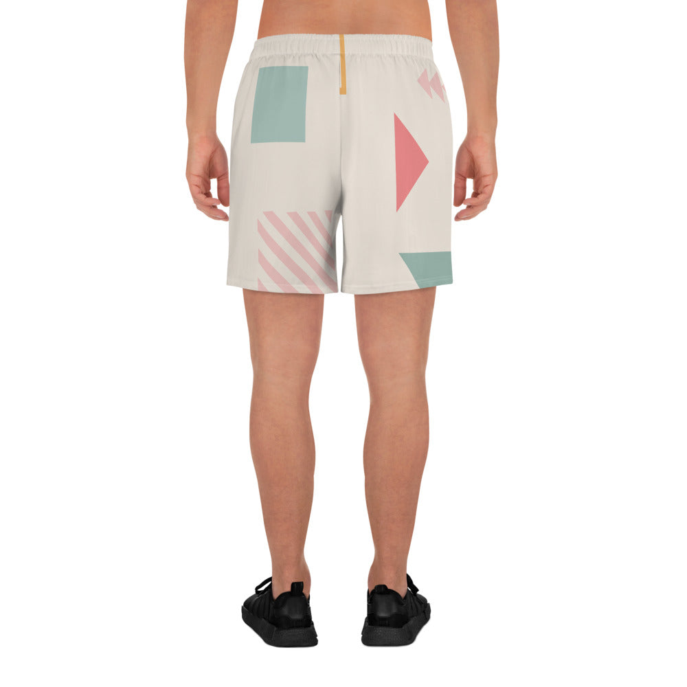 UNIQUE All-Over Print Unisex Athletic Long Shorts (Cream)