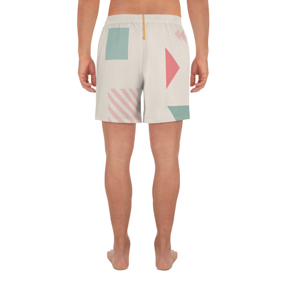 UNIQUE All-Over Print Unisex Athletic Long Shorts (Cream)