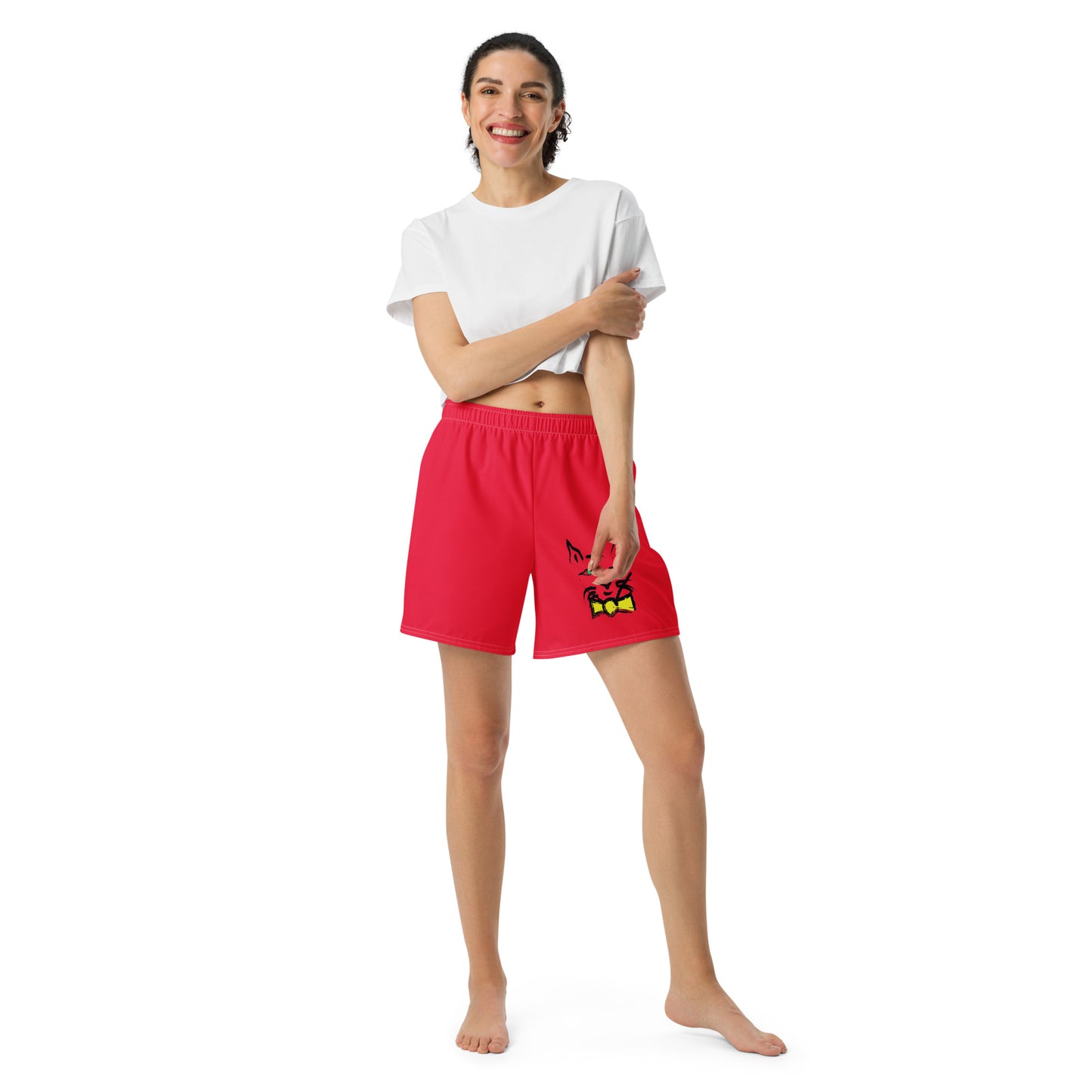 DAPPER CAT All-Over Print Unisex Athletic Long Shorts