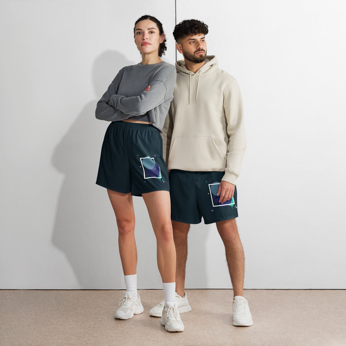 ARTIST All-Over Print Unisex Athletic Long Shorts (Midnight)