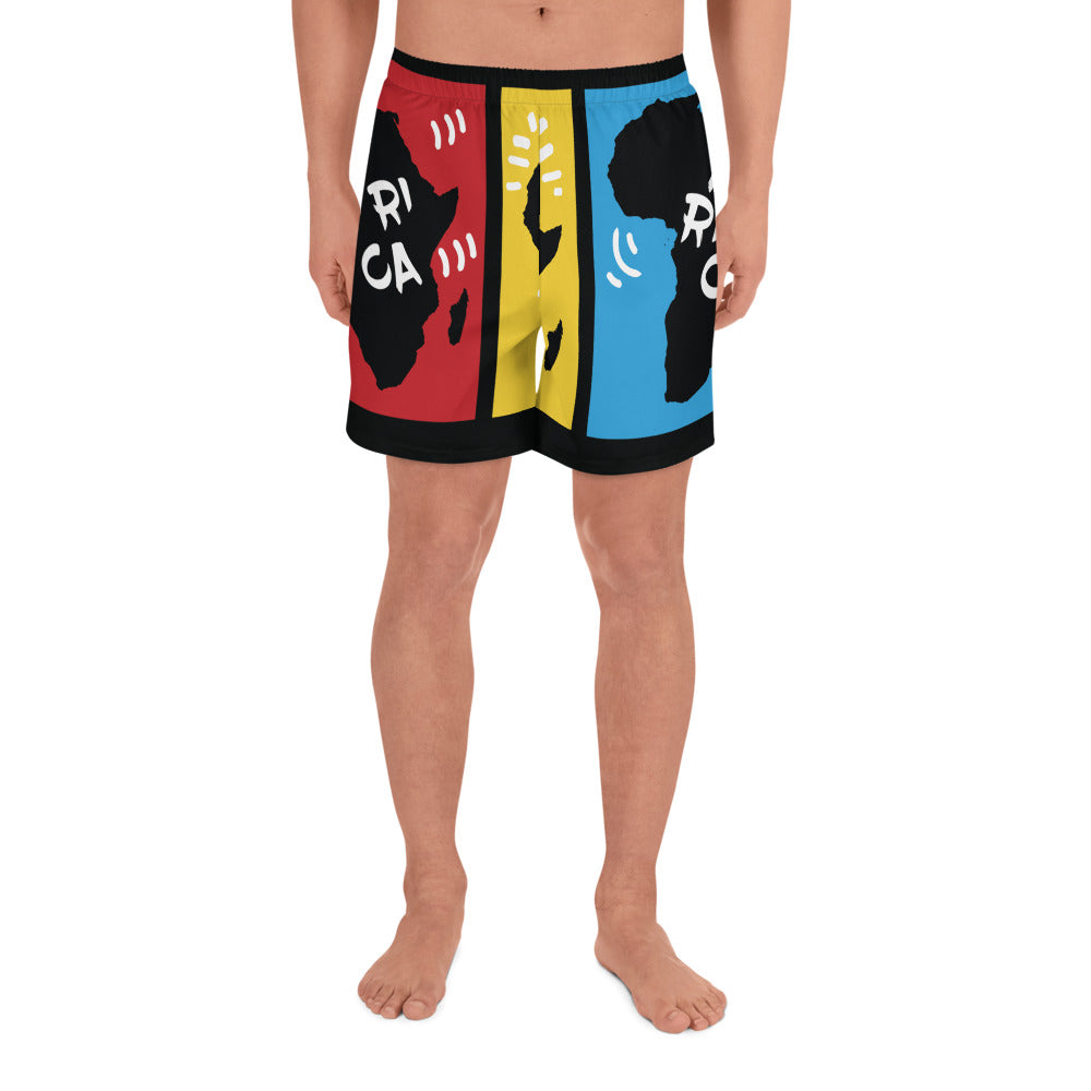 AFRICA PRIMARY All-Over Print Unisex Athletic Long Shorts