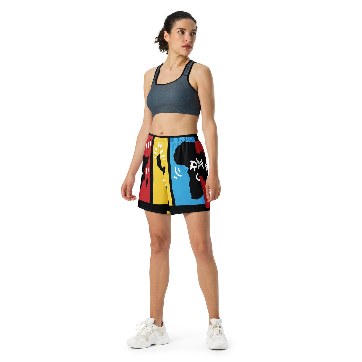 AFRICA PRIMARY All-Over Print Unisex Athletic Long Shorts