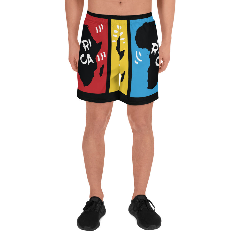 AFRICA PRIMARY All-Over Print Unisex Athletic Long Shorts