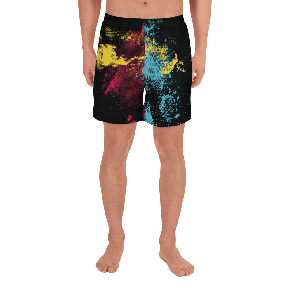STARBURST All-Over Print Unisex Athletic Long Shorts (Midnight)