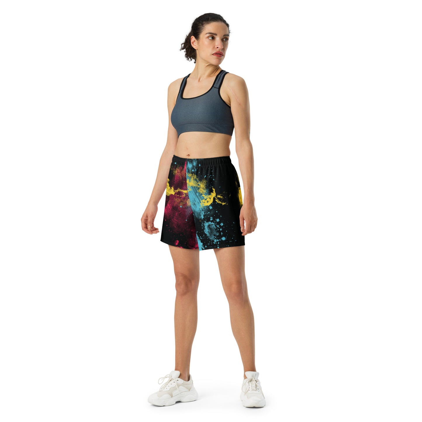STARBURST All-Over Print Unisex Athletic Long Shorts (Midnight)