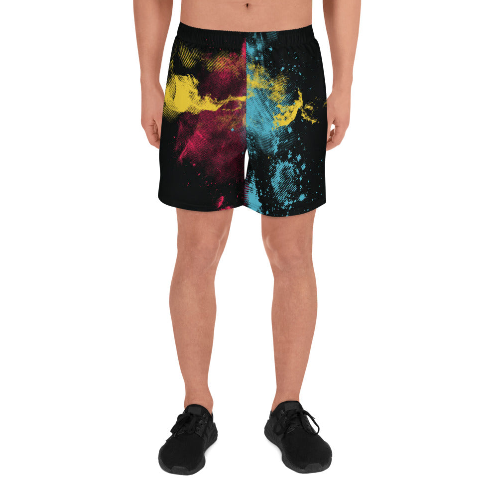 STARBURST All-Over Print Unisex Athletic Long Shorts (Midnight)