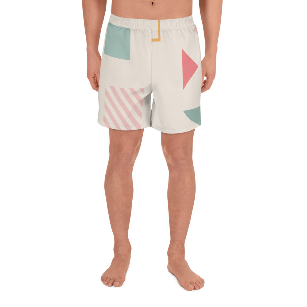 UNIQUE All-Over Print Unisex Athletic Long Shorts (Cream)