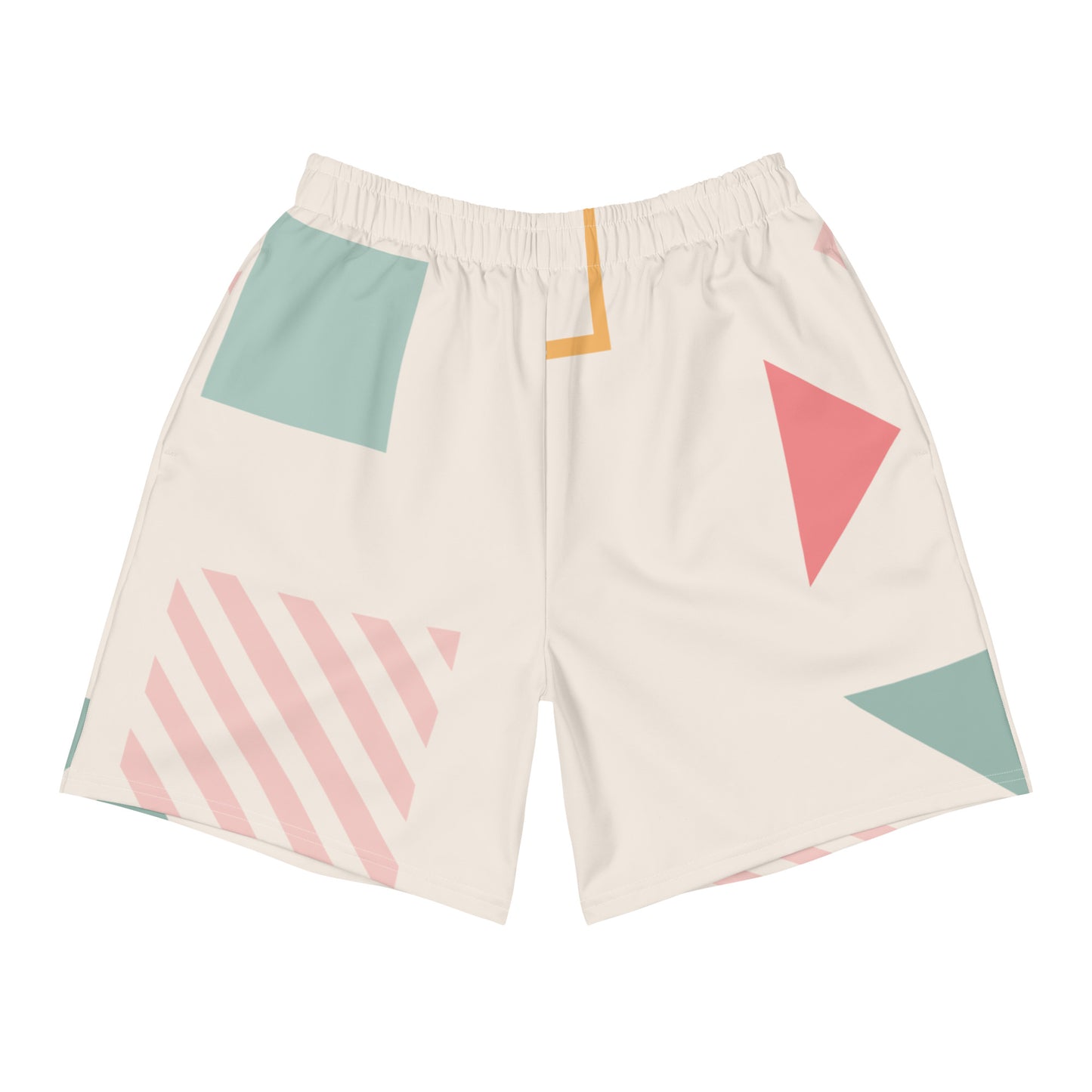 UNIQUE All-Over Print Unisex Athletic Long Shorts (Cream)