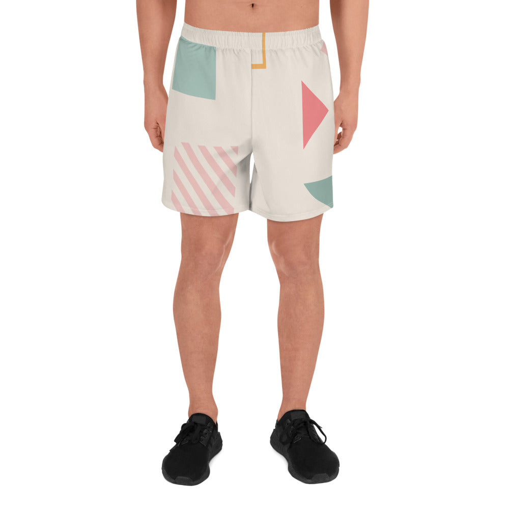UNIQUE All-Over Print Unisex Athletic Long Shorts (Cream)