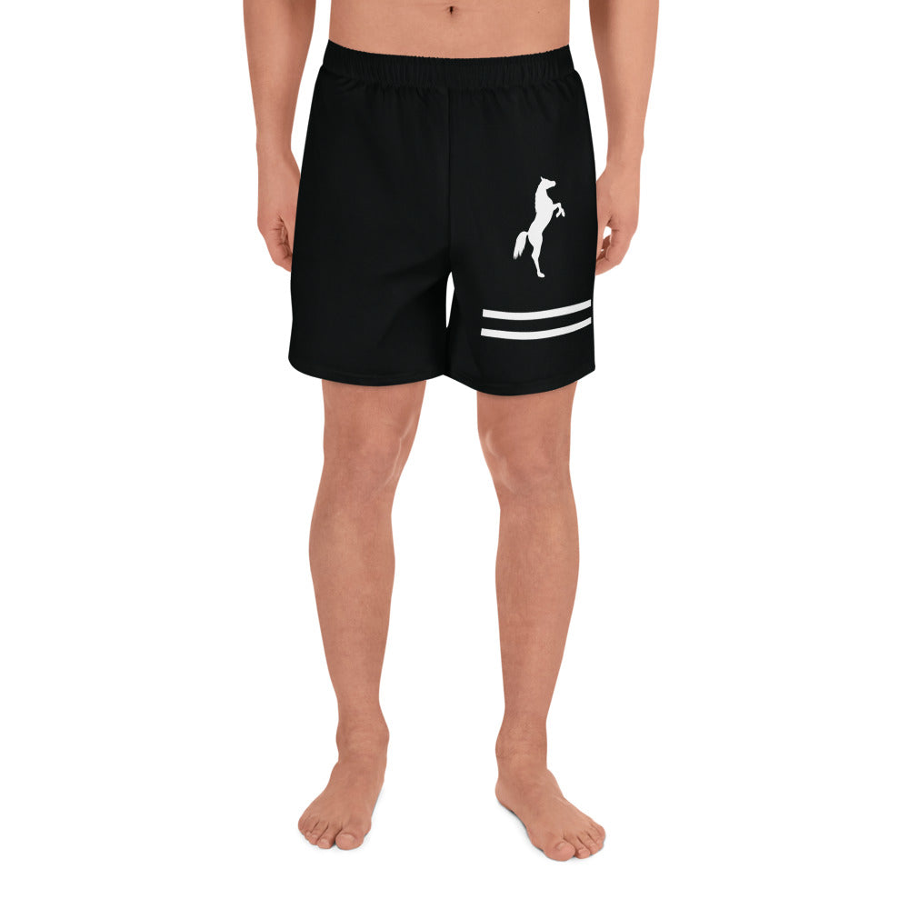ELEVATE All-Over Print Unisex Athletic Long Shorts (Black)