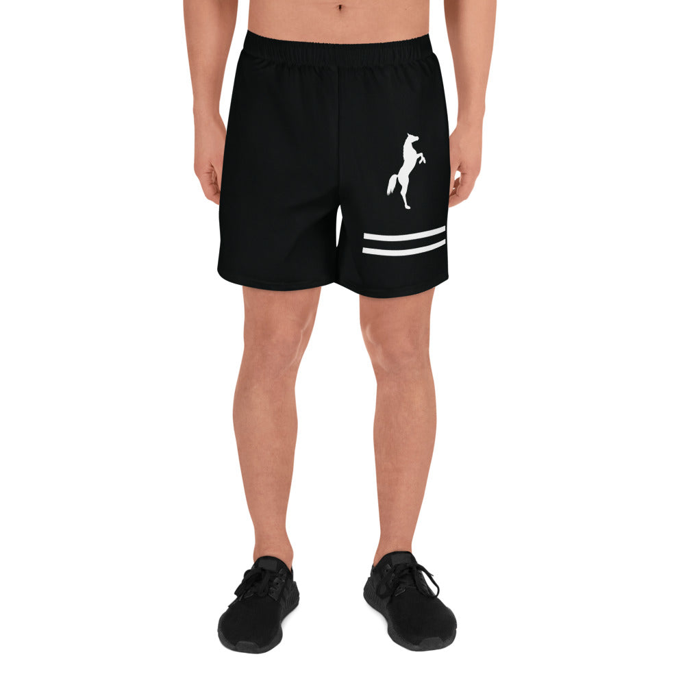 ELEVATE All-Over Print Unisex Athletic Long Shorts (Black)
