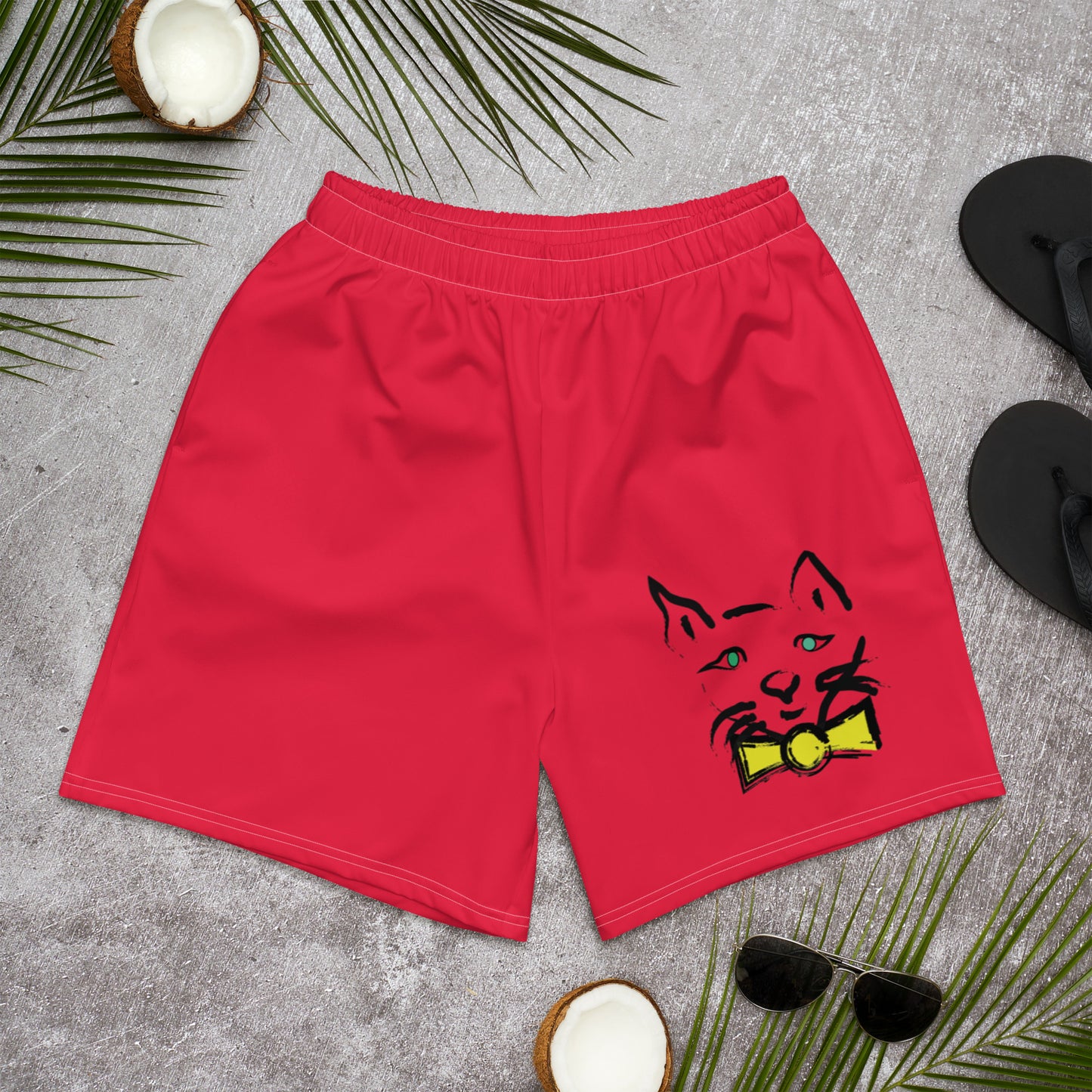 DAPPER CAT All-Over Print Unisex Athletic Long Shorts